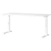 Germania Hoogteverstelbaar Bureau Spaanplaat, metaal Wit C-Voet 1.600 x 800 x 910 mm