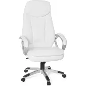 Amstyle Chefsessel, bureaustoel, model Cosenza, kunstleer, wit