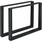 En.casa Stalen onderstel U tafelpoot set van 2 meubelpoot 90x72 cm zwart []