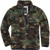 Brandit Fleece jas beige / donkerbruin / kaki / zwart