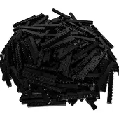 LEGO 1x12 steen, hoge steen, zwart - 6112, nieuw! Aantal: 100 stuks