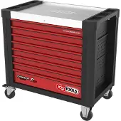 Ks Tools 873.4008 Werkplaatswagen Plaatstaal Kleur (specifiek): Zwart, Rood