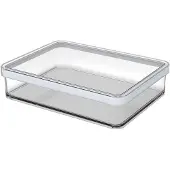 Rotho Loft voedselbewaardozen - met witte siliconenafdichtring - vleesbewaardoos 1 liter - transparant