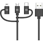 Celly 3in1 Micro USB/ USB-C/ Lightning-kabel 12W
