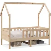 Prolenta Maison Exclusive - Kinderbed, huisbedmodel, 80x160 cm, massief grenenhout