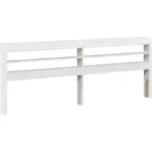 vidaXL Hoofdbord met schappen 180 cm massief grenenhout wit