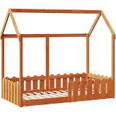 Prolenta Maison Exclusive - Kinderbed, huisbedmodel, wassgroen, 80x160 cm, massief grenenhout