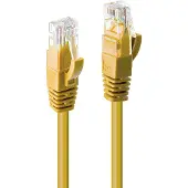Lindy 48060 RJ45 Netwerkkabel, patchkabel CAT 6 U/UTP 30.00 cm Geel Snagless 1 stuk(s)