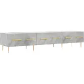 vidaXL Tv-meubel 150x36x30 cm bewerkt hout betongrijs