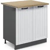Vicco Fame-Line Wastafelkast – 80 cm met legplank, WB Eik Wit Landhuis