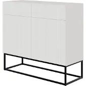 Selsey Vesper Opbergkast met Lades - Wit / Zwart Wit