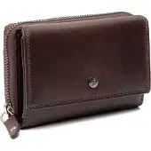 The Chesterfield Brand Leren Portemonnee Salviano Wallet Brown Donkerbruin