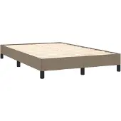 vidaXL Bedframe zonder matras 120x190 cm stof taupe