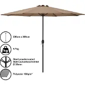 Casa.pro Tuin parasol stokparasol 300x230 cm beige