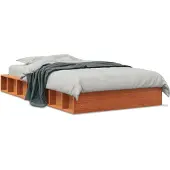 vidaXL Bedframe zonder matras massief grenenhout wasbruin 90x200 cm