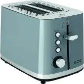 Ecg ST 2766 Vintage Scuro | Broodrooster | 2 broodvakken | 7 standen voor warmteintensiteit | Ingebouwde grillplaat | RVS | grijs |
