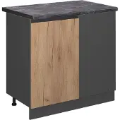 Vicco R-Line Hoekkast – 86 cm, WB Antraciet Krachtige eik goud