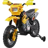 HOMCOM -Elektrische motorfiets-Kunststof-102x53x66cm-Geel