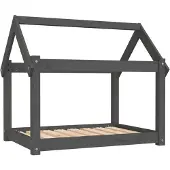 Syfax Hondenmand 81x60x70 cm massief grenenhout grijs
