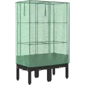 Syfax Plantenbak verhoogd met kashoes 80x40x140 cm rattanlook