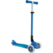 Globber LIGHTS PRIMO FOLDABLE PLUS donkerblauw-turquoise, met verlichte wielen