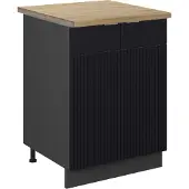 Vicco Fame-Line Keukenonderkast – 60 cm, WB Eik Zwart gestreept