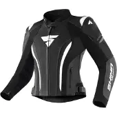 SHIMA Miura 2.0 Dames Zwart Wit Leren Motorjas Maat 42