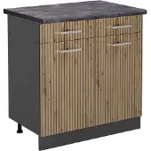 Vicco R-Line Keukenonderkast – 80 cm, WB Antraciet Artisanaal eiken