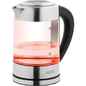 Ecg RK 1777 glas met RVS waterkoker, LED verlichting en temperatuur instelling