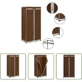 The Living Store Kledingkast 75x50x160 cm bruin - Kledingkast - Kledingkasten - Kledingrek - Kledingrekken