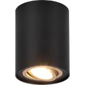 TRIO COOKIE - Plafondlamp - Zwart-goud - excl. 1x GU10 4,9 W - Zwenkbaar - Plafondbevestiging