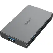 Hama USB 3.0 Hub (USB A), Docking station + USB-hub, Grijs