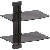 InLine 23151B Wandhouder, geschikt voor DVD-spelers, Blu-ray-spelers, satellietontvangers, tot 8 kg, zwart