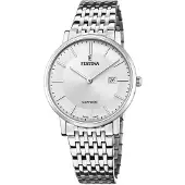 Festina Kwartshorloge Swiss Made, F20018/1 Polshorloge, herenhorloge, dameshorloge, roestvrijstalen band, saffierglas