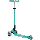 Globber 3-Wiel Step - Primo Foldable Plus Lights Mint - munt - lichtgevende wielen - vouwbaar - in hoogte verstelbaar - vanaf 3 tot 9 jaar