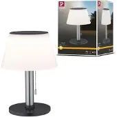 Paulmann 94309 4000870943090 Tafellamp op zonne-energie 0.8 W Warmwit RVS