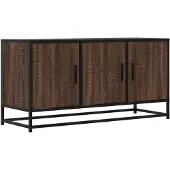vidaXL Tv-meubel 100x35x50 cm bewerkt hout metaal bruin eikenkleur