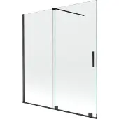 Mexen Velar badwand 2-delig schuifbaar 150 x 150 , transparant, zwart - 896-150-000-01-70