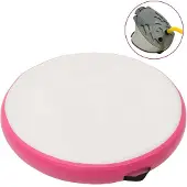 Syfax Gymnastiekmat met pomp opblaasbaar 100x100x15 cm PVC roze