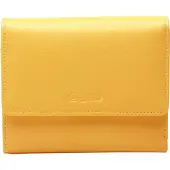 Esquire Leren Portemonnee Viktoria Flap Wallet Yellow Geel