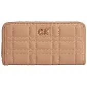 Calvin Klein Gevoerde Ritsportemonnee Beige
