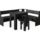 Vicco Roman Hoekbankgroep – 180 x 150 cm met tafel Zwart