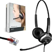 Gequdio Koptelefoon (Bedraad), Kantoorheadset, Zwart