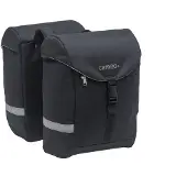 New Looxs Cameo Sports Fietstas Dubbel - 28 liter - Zwart - Bevestiging met Riempjes - Geschikt voor Electrische Fietsen
