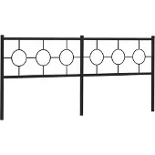vidaXL Vervangend hoofdbord 200 cm metaal zwart