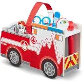 Melissa & Doug Paw Patrol Marshall's Wooden Rescue Caddy - marshall - houten voertuig - paw patrol - speelgoedvoertuig