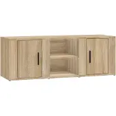 vidaXL Tv-meubel 100x31,5x35 cm bewerkt hout sonoma eikenkleurig