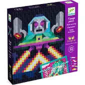 Djeco - Mosaik- Set - Papier - Invaders FSC Mix - - One Size - Kreatives Spielset