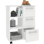 VCM Esilo keukenmodule op wielen wit.