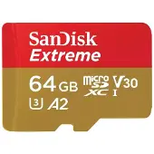 SanDisk Extreme - Flashgeheugenkaart - 64 GB - A2 / Video Class V30 / UHS-I U3 / Class10 - microSDXC UHS-I
